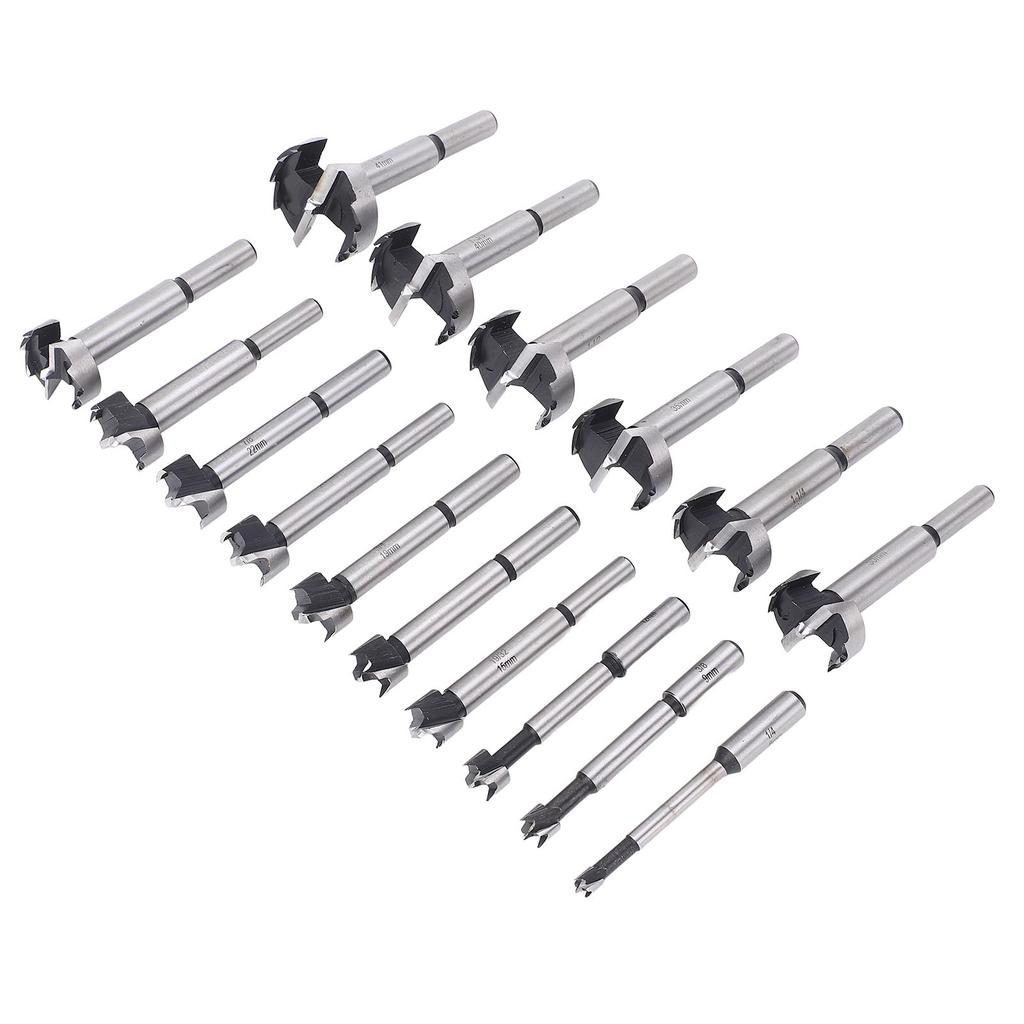 Forstner Drill Bit Set 10mm Round Shank Multi Teeth 141 58in HCS Woodworking Forstner Bits for