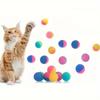 10/12/15/20 Stück Elastische Bälle Zweifarbig 25mm Gummi Katzen Spielzeugball Elastisch Bunt Indoor Haustierbedarf für den Haushalt TMZ