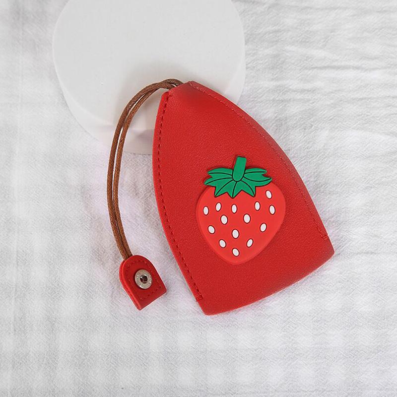 Cute Fruits Pull Type Keychain Bag Pu Leather Protector Car Key Holder Case