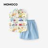 Summer Fashion Set for Boys, 2026 Summer New Collection, Zhongda Children's Cartoon Color Contrasting Trendy Cool Casual Two Piece Set