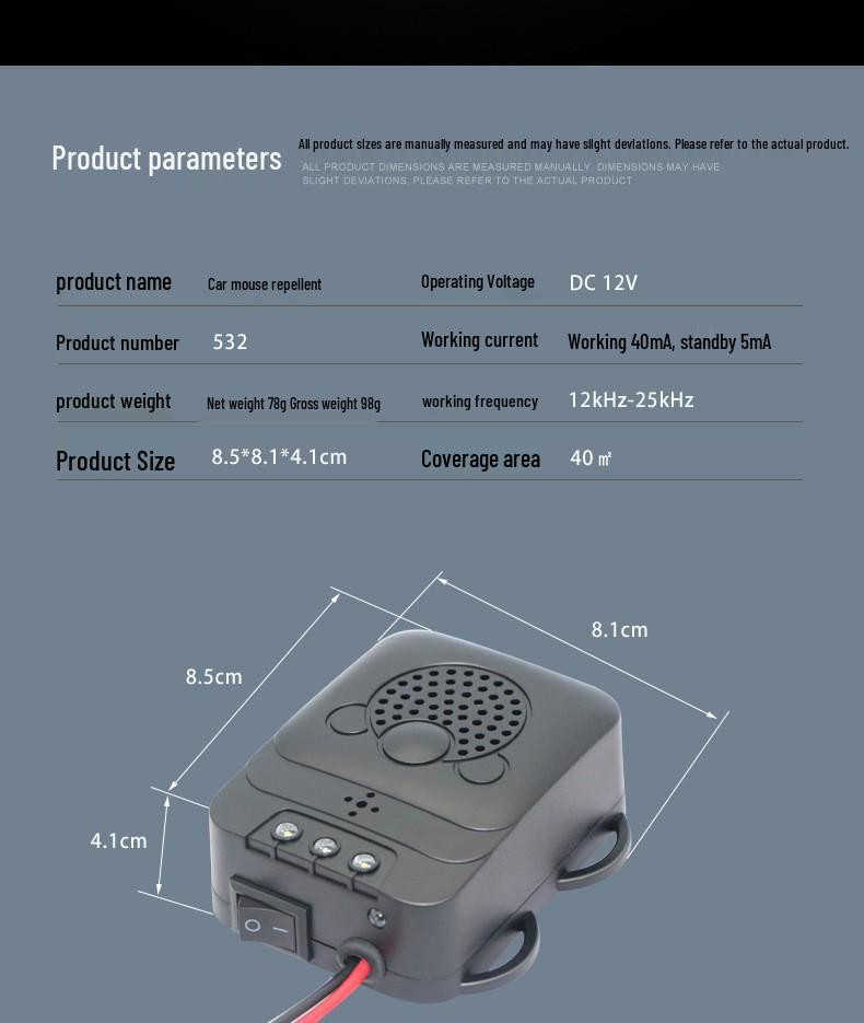 Ultrasonic Car Animal & Rodent Repeller Artifact
