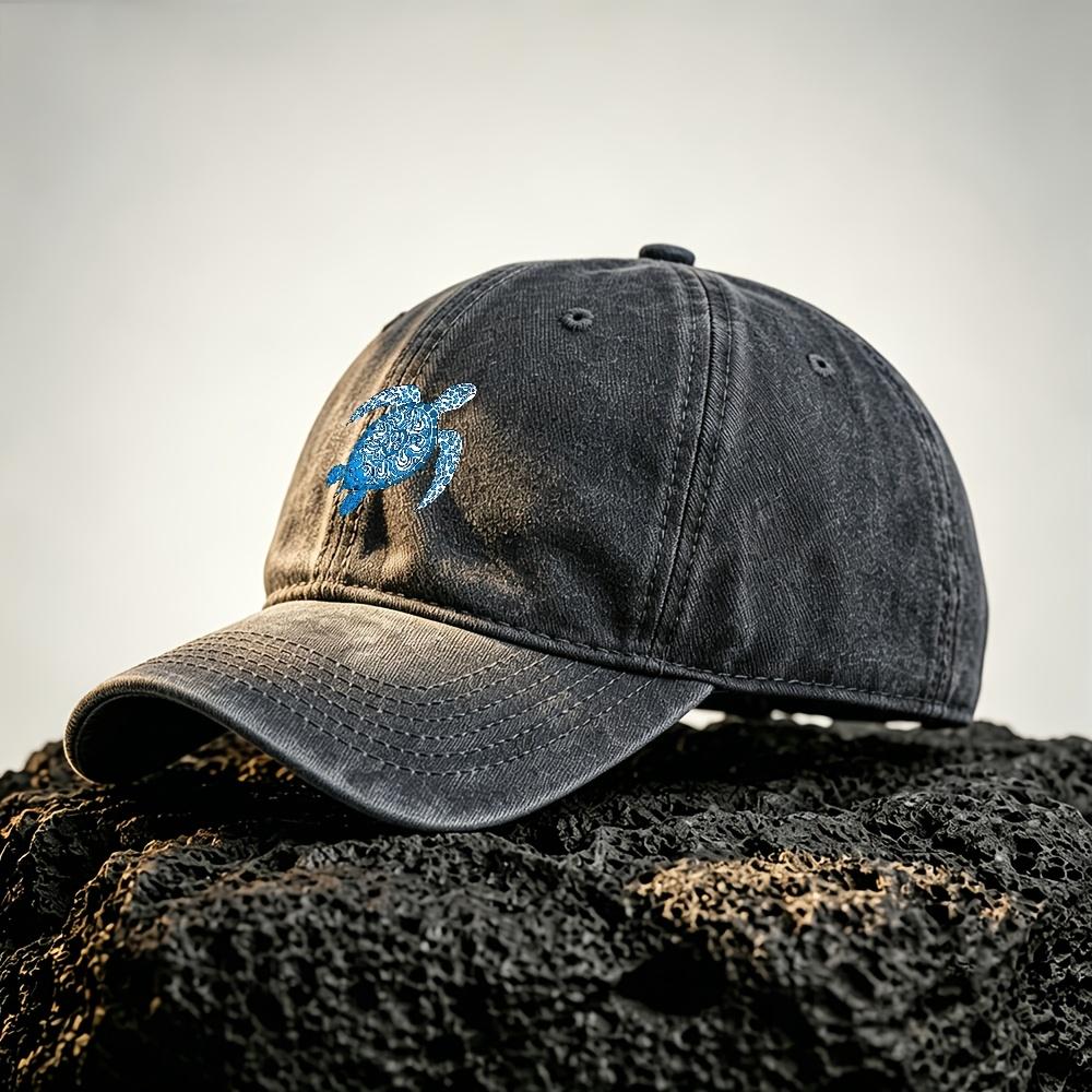 Blue Sea Turtle Pattern Stylish Baseball Cap for Outdoor  Daily Wear  Multiple Colors