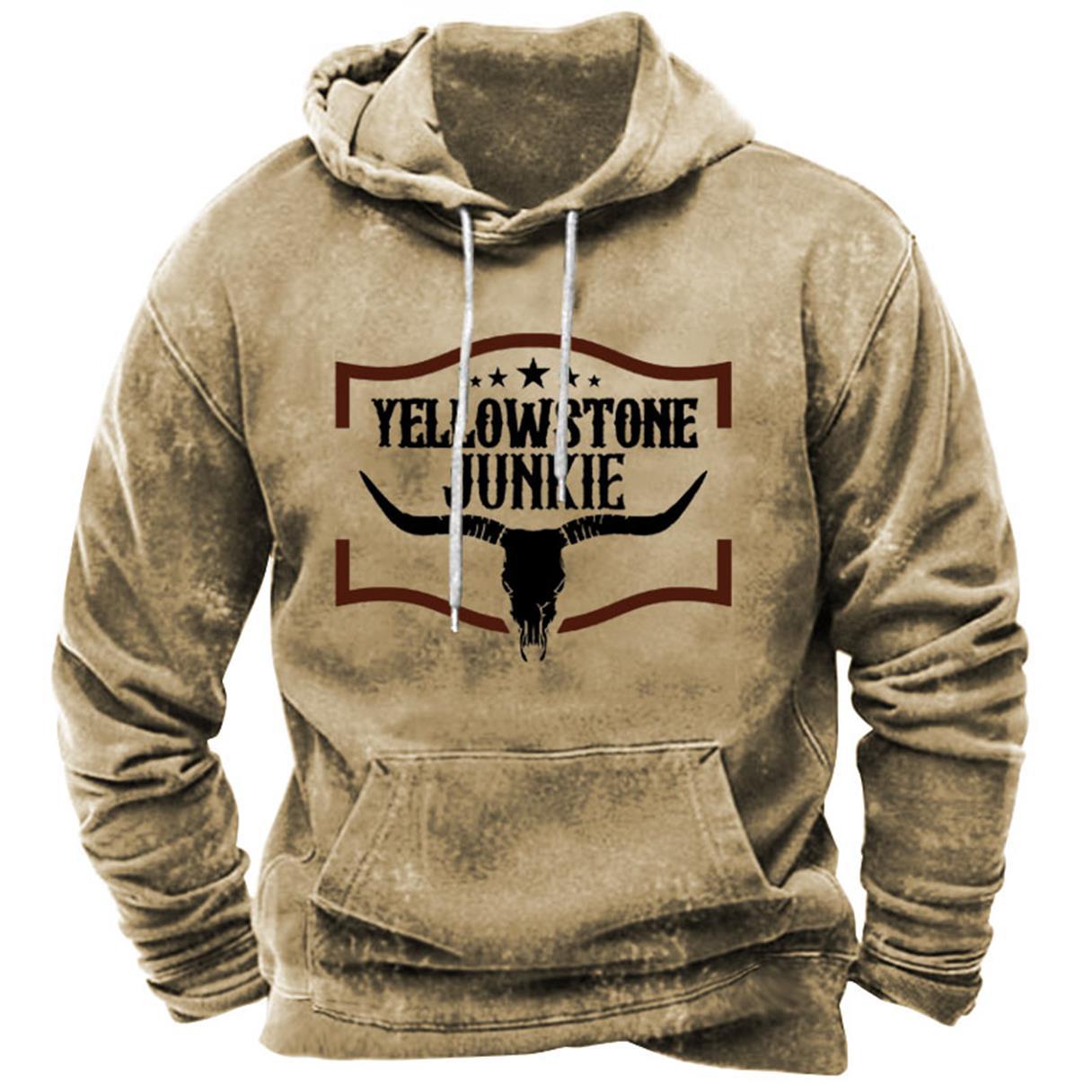 Винтажная мужская толстовка с капюшоном — фото 10