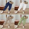 Casual Linen Trousers For Women With Elastic Waist For Spring Summer Comfort