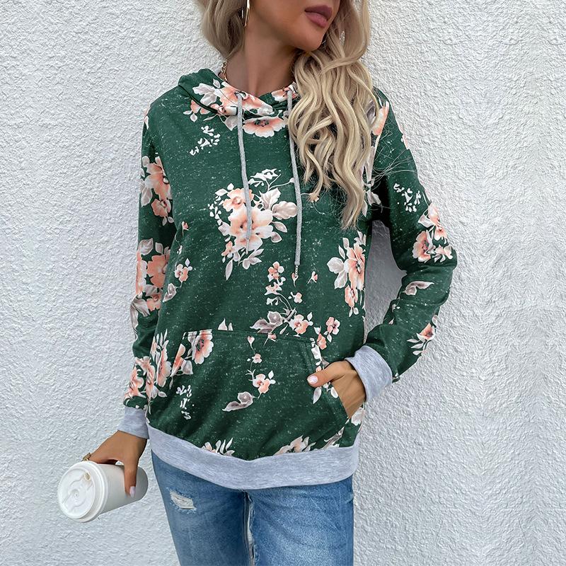 Europäische und amerikanische Mode Damenbekleidung Mittellang Freizeit Wind Langarm Kapuzenpullover Damen