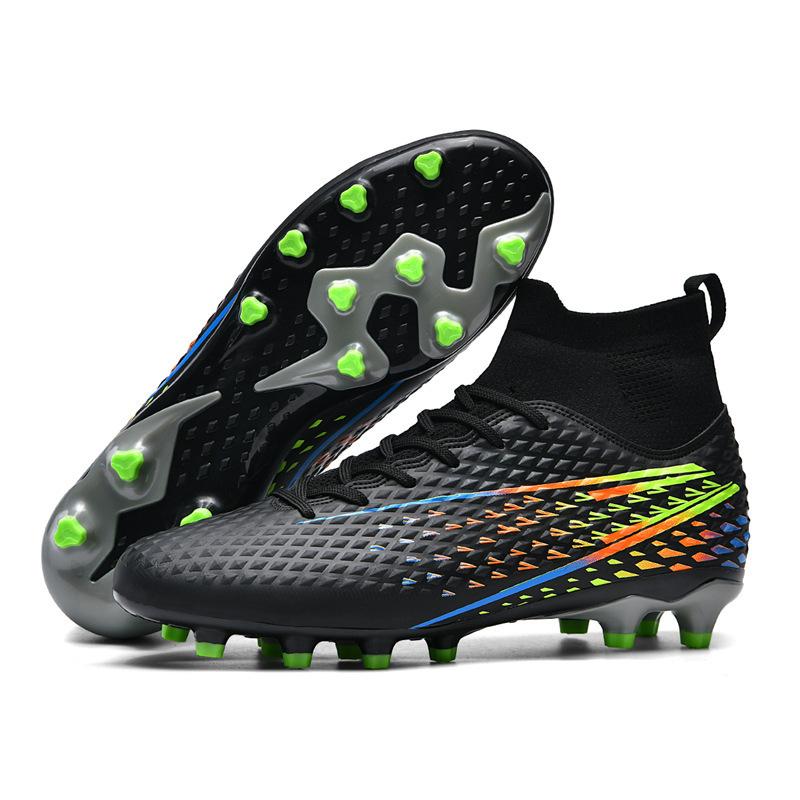 Large size football shoes men's high-top teenage students game training shoes artificial grass long broken nails football shoes