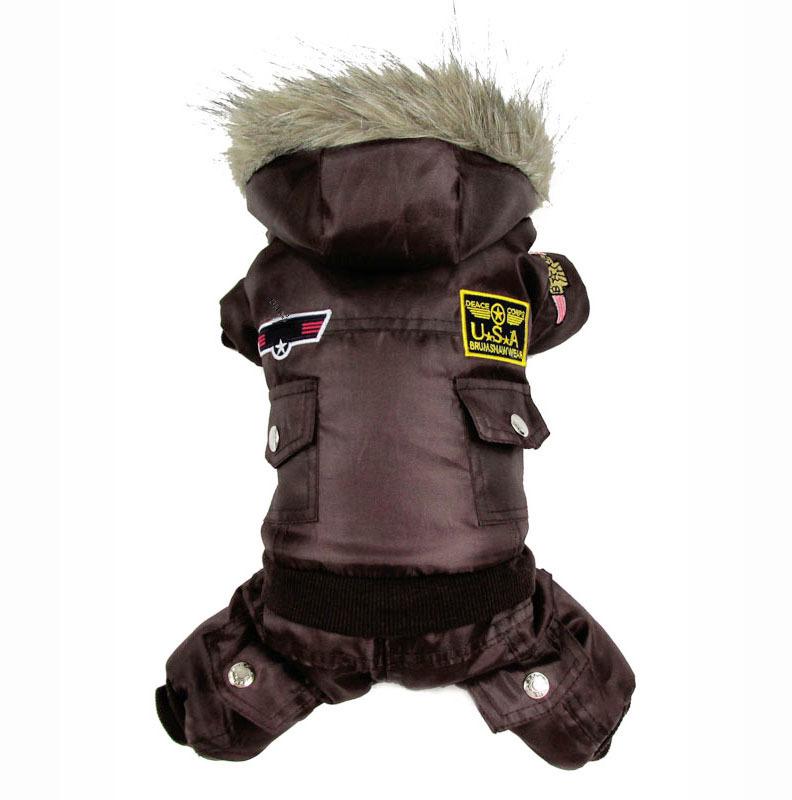 Cross-Border Air Force One-Piece Cotton Coat for Small Dogs - Winter Teddy Outfit