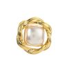 French Braided Twisted Faux Pearl Stud Earrings: Light Luxury Versatile Design