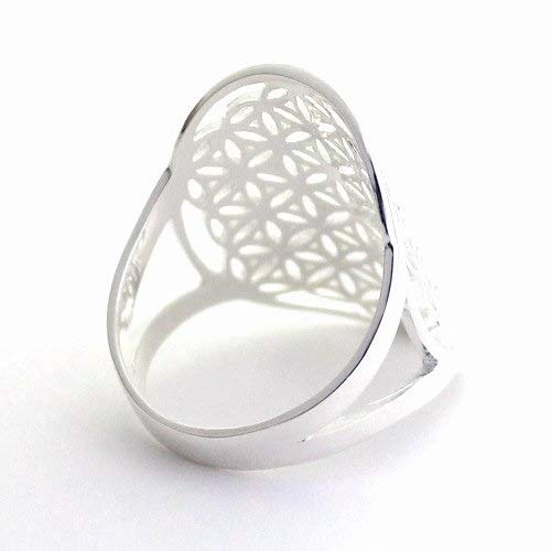 [World Accessories Carmelo] Flower of Life, Divine Geometry, Flower of Life, Sterling Silver 925 Ring (11)
