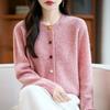 QingHe Cashmere Women's 30% Cashmere Cardigan - Soft & Warm Wool Blend Sweater