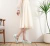 Wanqing 2024 Summer Embroidered Hanfu Women's Bow Shoes with Inner Lift