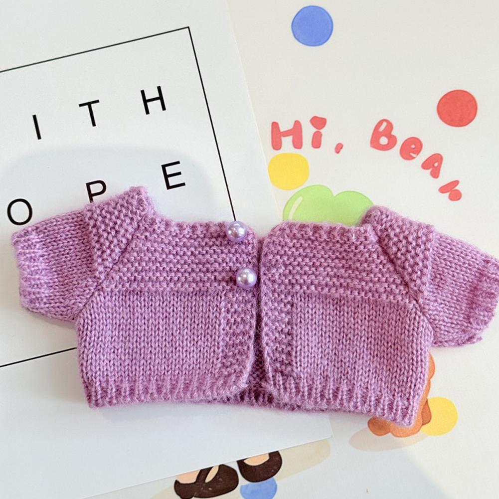 For 17cm/38cm Labubu Doll Clothes Fashion Dress Sweater Doll Clothes Color Match Cardigan Dolls Accessories Cute Decoration Little Clothes