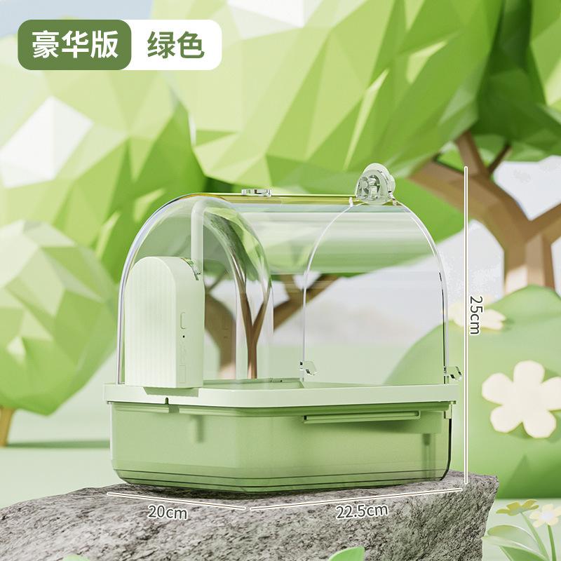 Bird Hanging Parrot Bath Box Bird Bath Transparent Bathroom Multifunctional Shower Bath for Pets
