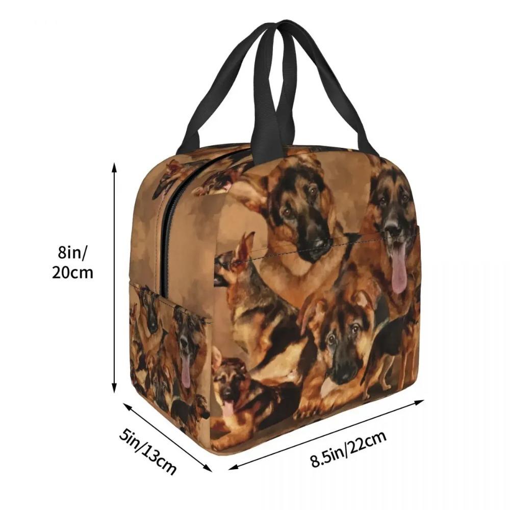 Kawaii German Shepherd Dog Lunch Box for Women Pet Lover Owner Thermal Cooler Food Insulated Lunch Bag School Children Student