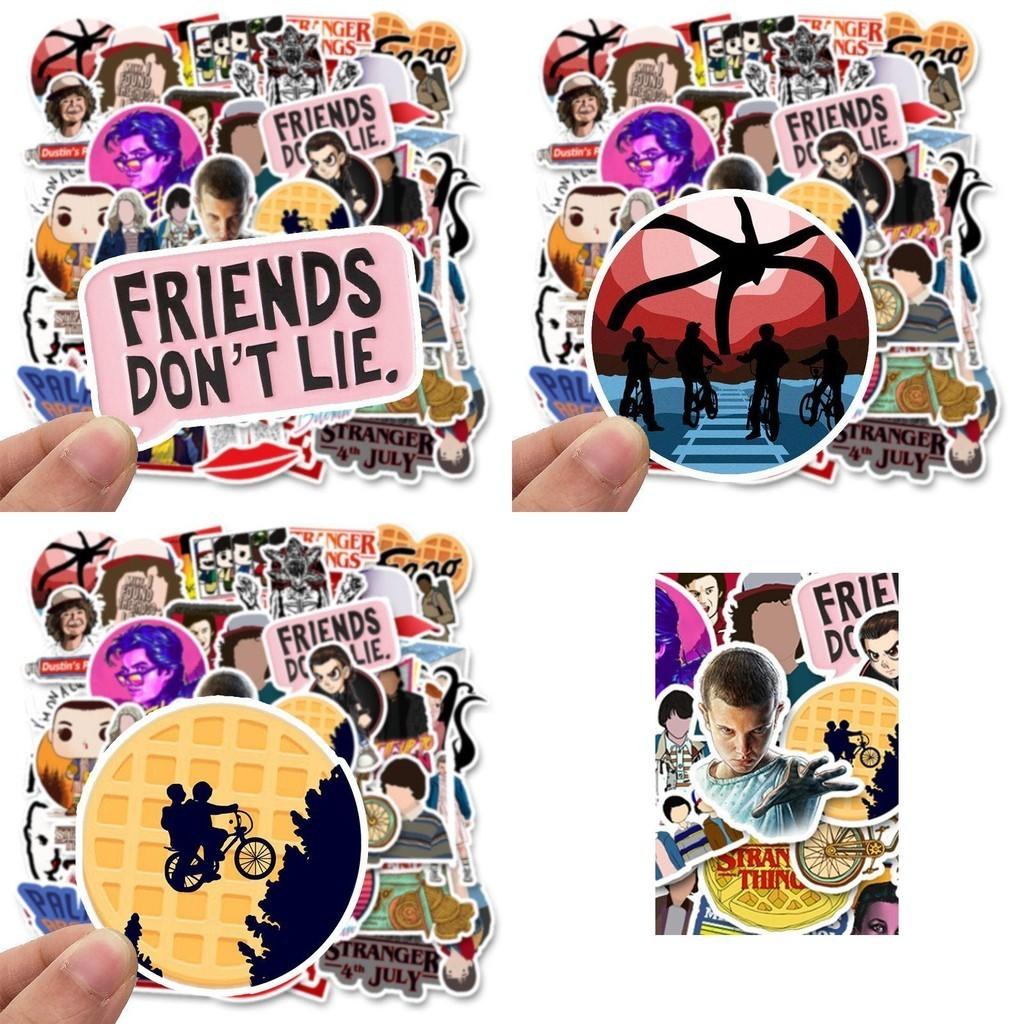Stranger Things Stickers 50 Pcs Waterproof Pvc Decals For Laptop Guitar Skateboard And More!