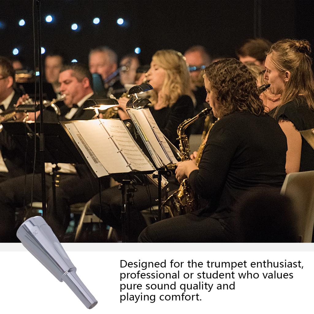 Trumpet Mouthpiece Replacement Brass Instrument Trumpet Nozzle Bright Tone Musical Instrument Part for Daily Practice