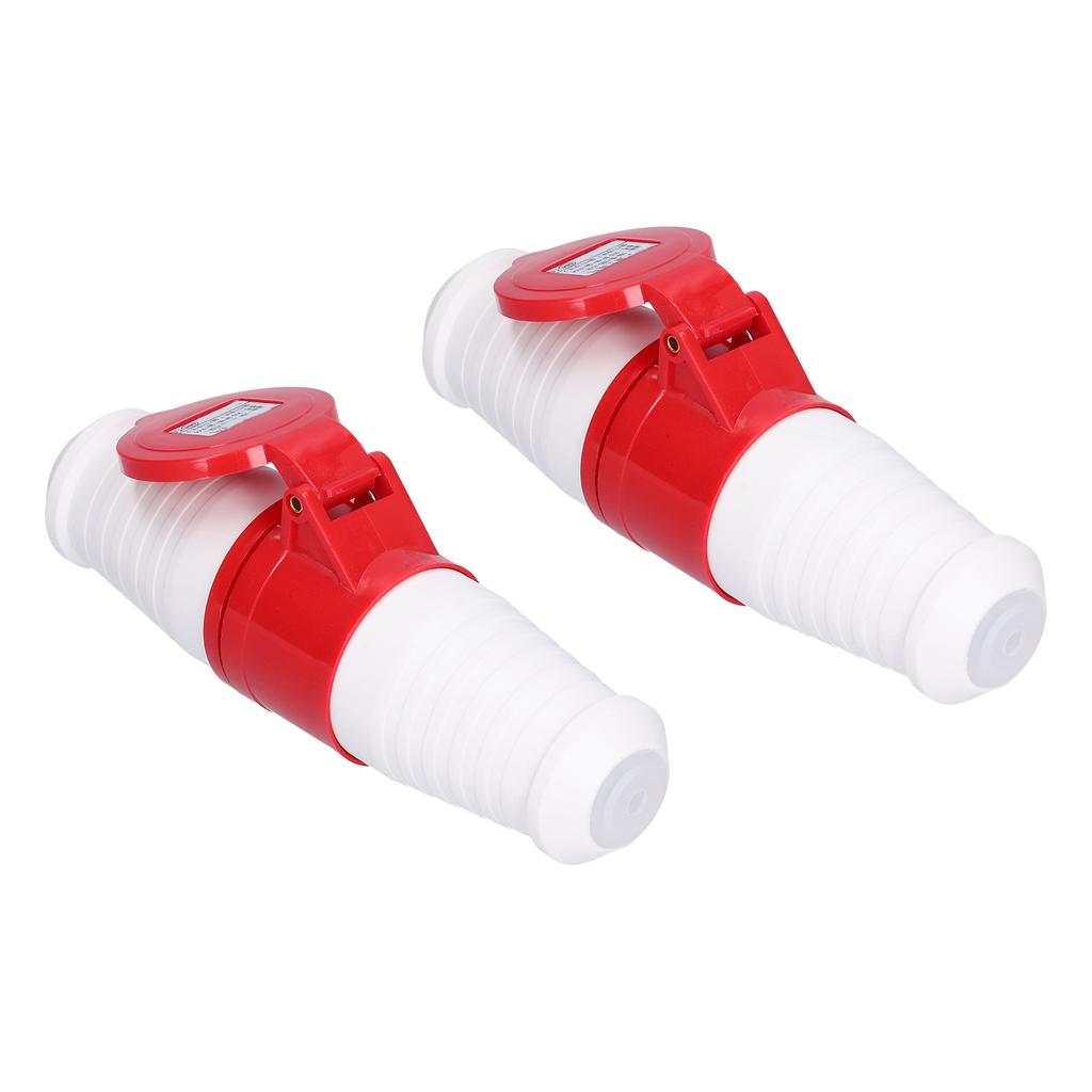 2 BUC Conector Soclu Industrial 5 Pini IP44 3 Faze Fișe și Prize Masculine Feminine 16A 380V?415V
