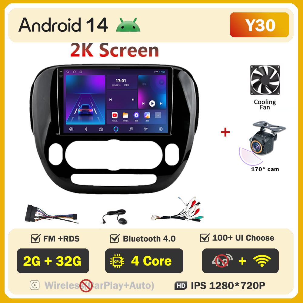 For KIA Soul 2013-2019 Car Radio Player Car Carplay Screen Autoradio Mirror Link Car Intelligent Systems Touch Screen AutoMotive