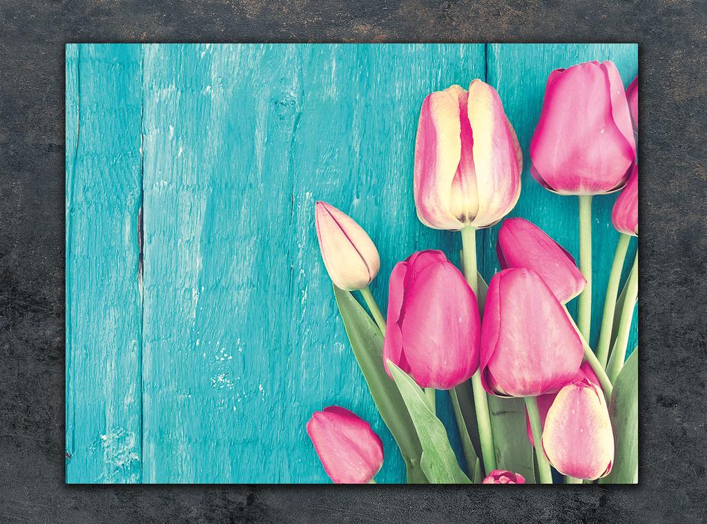 SZKLANA DESKA DO KROJENIA 40x30 TULIPANY