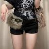 90s Faux Leather Belt Plush Furry Trim Waistband Cowgirl Punk Waist Girdle Creative Waist Ornament Clothing Accessory