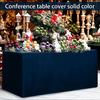 Fitted Tablecloth Open Back Table Cover Solid Color Washable Tablecloth for Trade Show Meeting Banquet Wedding Birthday Party