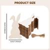 30 Stück Oster-Holzhasen-Ausschnitte Unfertige Ornamente mit Loch Hase für DIY