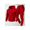 Black Retro Letter Print Men's 2-Piece Set: Hoodie Sweatshirt & Jogging Sweatpants for Winter