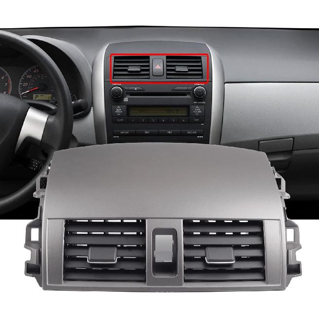 Dasbecan 55670-02160 Center Dash A/C Dashboard AC Air Vent Panel Console Trim Outlet Kit Compatible With Toyota Corolla 2008 2009 2010 2011 2012 2013