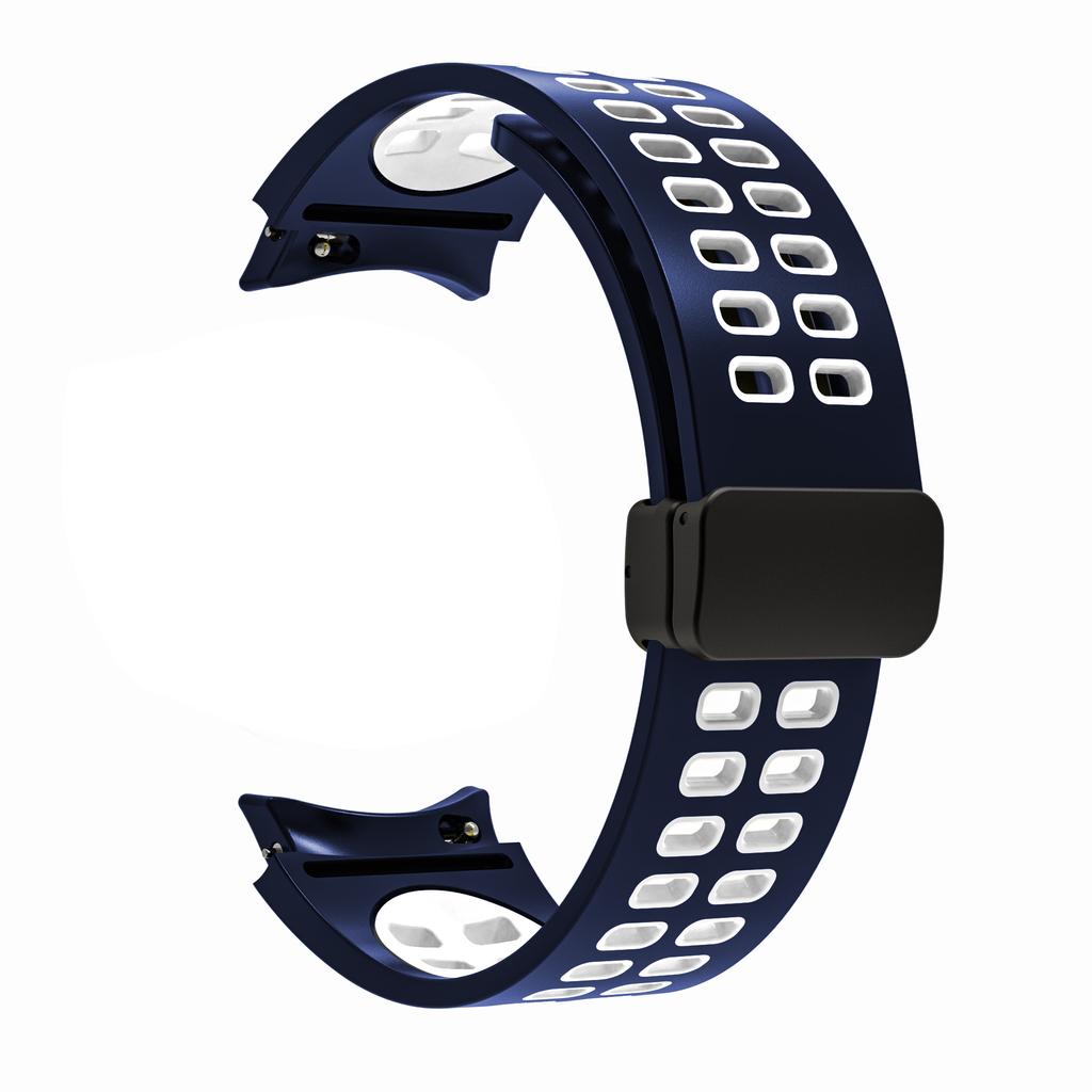 Magnetische D-gesp Siliconen Band Voor Samsung Galaxy Watch 6 5 4 Serie Sportband Voor Galaxy Watch 45 44 40/Classic 47 46 43 42