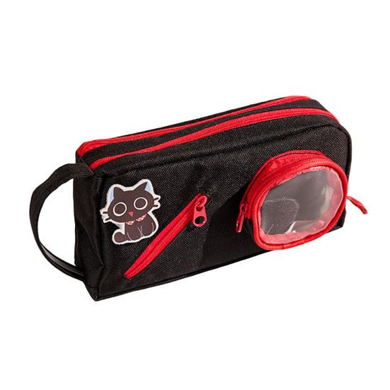 Large Capacity Pencil Case with Smooth Zipper and Hand Strap, Scratch-Resistant Canvas Pen Pouch for Erasers Rulers, Pen Organizer for Students