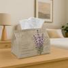 1pc Lavender Botanical Tissue Box Holder - Vintage Floral & Nature Design, Ideal for Decor In Living Room, Dining Room, Bedroom, Bathroom, Bar, Or Off
