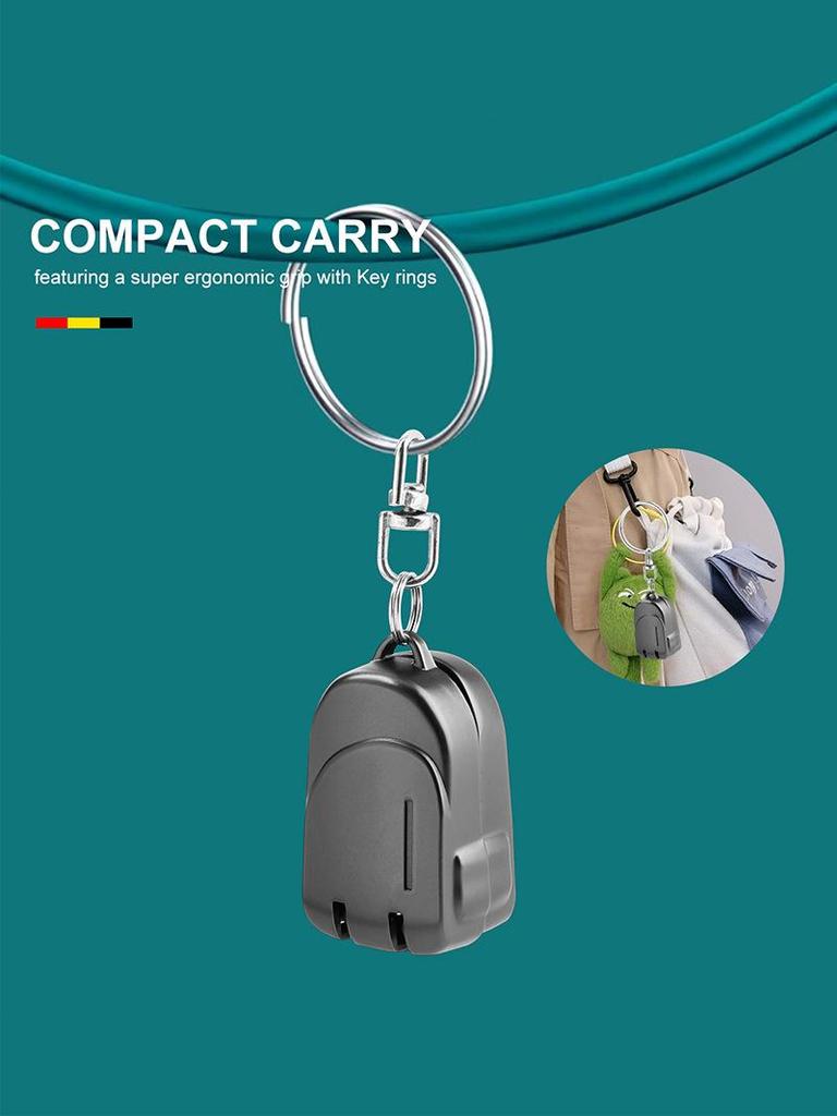 Compact Folding Nail Clippers Keychain - Single Pack Household Mini Set