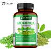 Capsule Nutriționale CREVIP cu Frunze de Moringa, fabricate din ingrediente unice de frunze de Moringa, pentru suplimentare nutrițională zilnică pentru întregul corp