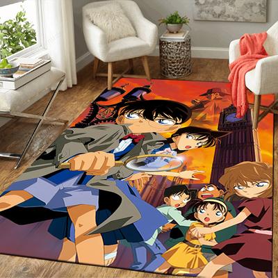1Pc Detective Conan Mystery Rug, Office Carpet Indoor Outdoor Doormat, Non-Slip, Comfortable, Living, Christmas Halloween, Xmas Gift L1273