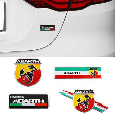 Car Aluminum Sticker Emblem Badge Decals Accessories For Fiat Abarth 500 Tipo FR Punto Ducato Stilo Palio Bravo Pondo Viaggio