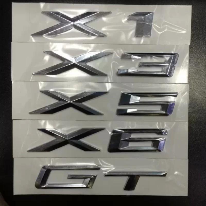 

1 шт. X1 X3 X5 X6 GT наклейки на заднюю часть автомобиля, эмблема, значок для B1MW X1 X3 X5 X6 F15 G05 F48 F39 F25 F26 F16 G01 G02 G06 G07 X1 серебряный