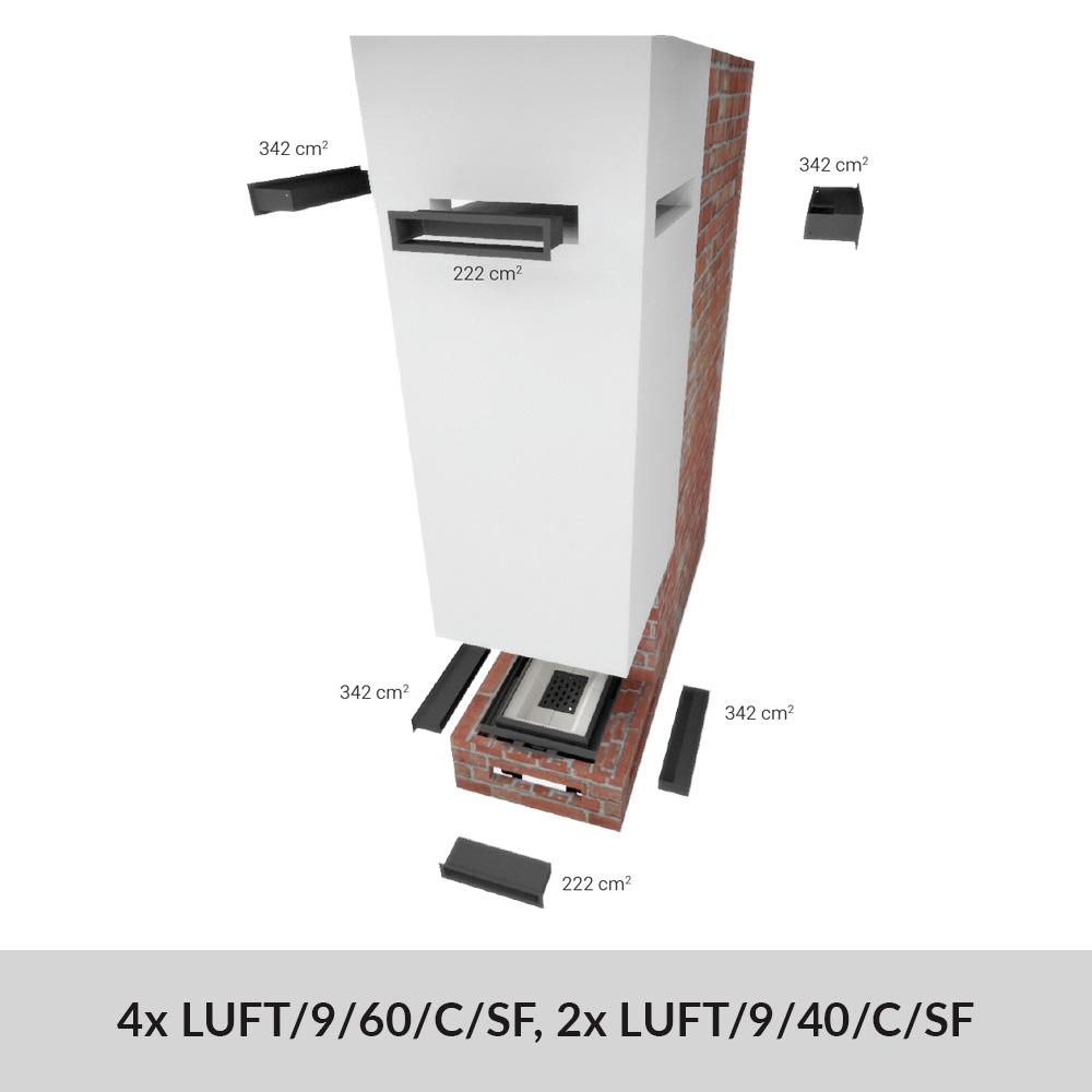 Steel Fireplace KRATKI NBC 500/500 8 kW Ø 200 Lift-up Black Thermotec