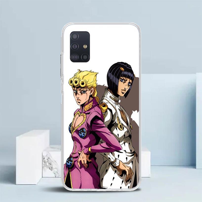 JoJo Adventure Giorno Giovanna Soft Cover for Samsung Galaxy A12 A22 A32 A52 A72 A02S Phone Case Note 20 Ultra 10 S10 Plus A51 A