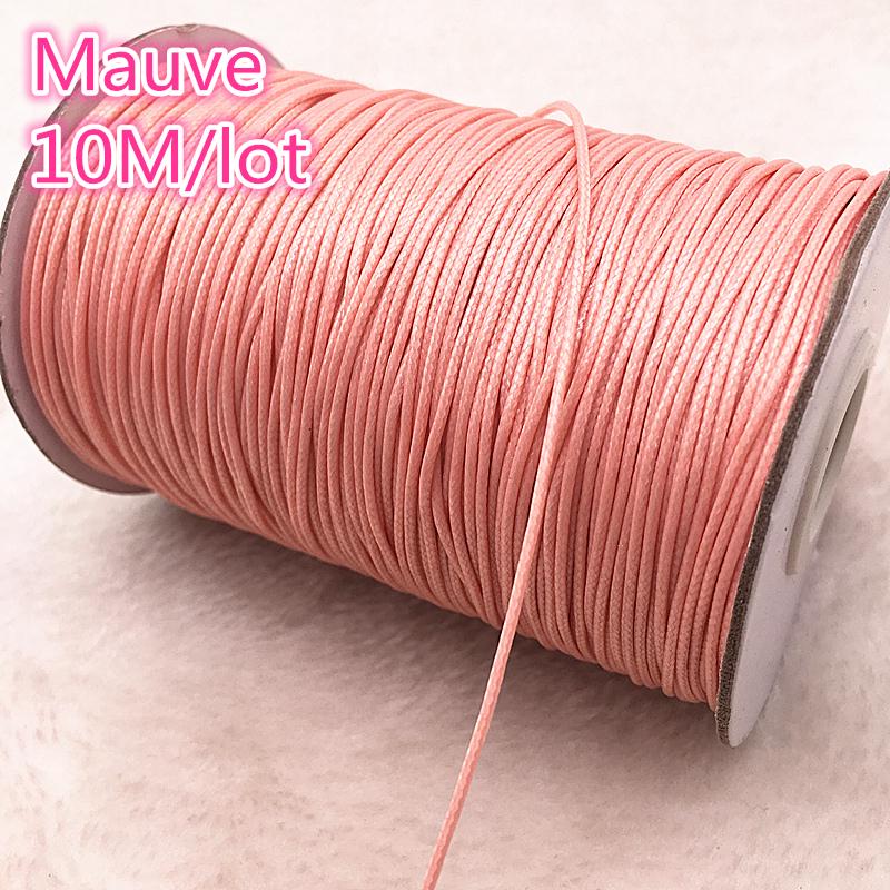 10 meters 1mm Waxed Cotton Cord Waxed Thread Cord String Strap Necklace Rope Bead DIY Jewelry Making For shamballa Bracelet