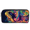 Dinosaur Print Single Layered Pencil Case for Boy/Girls Best Gifts 2D Flat Cartoon School Supplies Pencil Pouch for Children