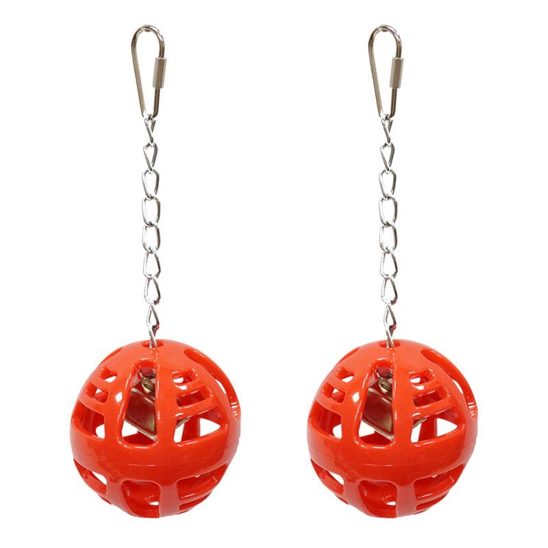 Caitec Bird Toys Soft Foraging Ball with Bell Bite Resistant Foraging Bird Toy for Small or Medium Parrots