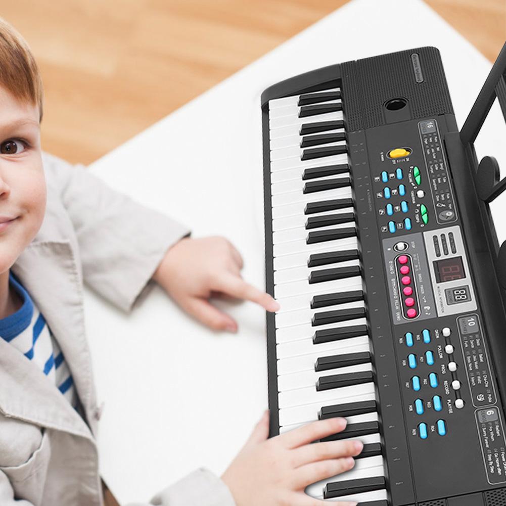 Electronic Keyboard 61 Piano Keys Children Toys Beginner Microphone Musical InstrumentUniversal USB Power Supply