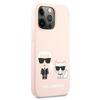 Karl Lagerfeld KLHCP13LSSKCI iPhone 13 Pro / 13 6.1" hardcase light pink Silicone Karl & Choupette