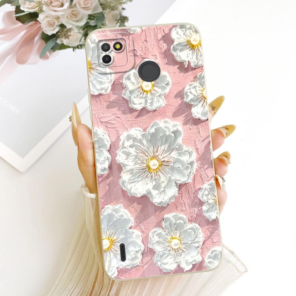 For Tecno Pop 4 LTE / Pop 4 Air Cute Cat Flower Cartoon Phone Case For Tecno Pop4 Lte 4Air Shockproof Soft Silicone Bumpers