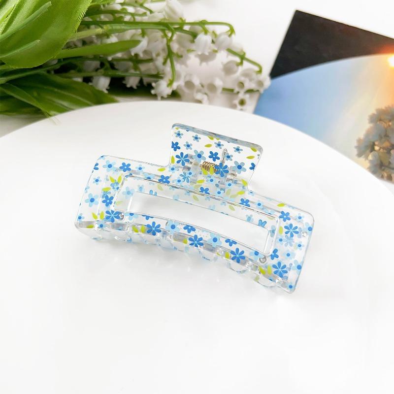 Sweet Fruit Heart-shaped Printed Grab Clip Shark Clip Simple and Fresh Semi-tied Hair Clip and Hair Accessory