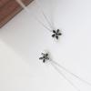 Mini Daisy Flower Mother-of-Pearl Necklace, 925 Sterling Silver, Thin Clavicle Chain for Women