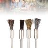 4Pcs 100mm Steel Wire Wheel Brushes 3mm Shank Polishing Brush Rotary Tool Home