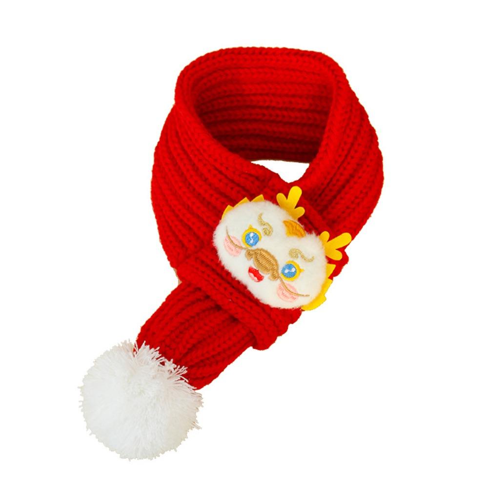 Cartoon Pet Red Bib Handmade Cat Shawl Washable Pet New Year Scarf  Spring Festival