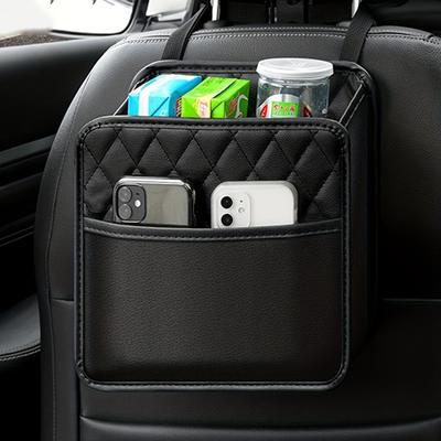 Organisateur de siège de voiture, sac suspendu multifonctionnel pour chaise, poubelle de voiture