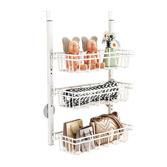 

Стелаж-органайзер для зберігання речей із регульованими підвісними кошиками. Металева конструкція великої місткості. Простота встановлення. Стійка для спецій із гачками